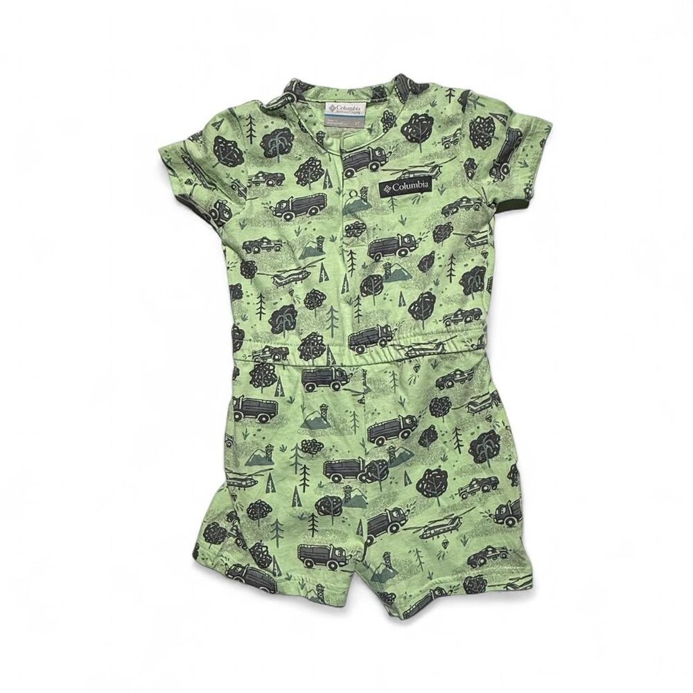 Columbia Sportswear Green Work Trucks & Forest Romper 3T‎